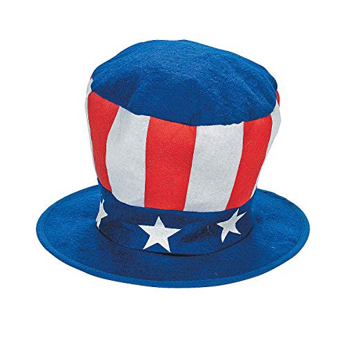 Fun Express - Patriotic Jumbo Hat for Fourth of July - Apparel Accessories - Hats - Novelty Piece Hats - Fourth of July - 1 Piece
