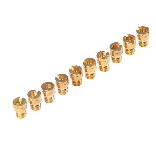 MagiDeal 10pcs Carburetor Carb Main Round Fuel Jet for Keihin CVK Carb 72 74 75 76 M4x0.7