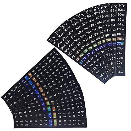GUOOU Aquarium Thermometer Sticker- Stick On Brewing Thermometer Strip- Temperature Display for Fermenting- Wine- Beer- Kombucha- 64? to 93?- 20 Pack GUOOU Aquarium Thermometer Sticker- Stick On Brewing Thermometer Strip- Temperature Display for Fermenting- Wine- Beer- Kombucha- 64? to 93?- 20 Pack
