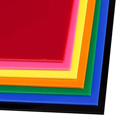 SOURCEONE.ORG Premium 1/8 th Inch Thick Acrylic Plexiglass Sheet -Orange- 6inch x 8inch-