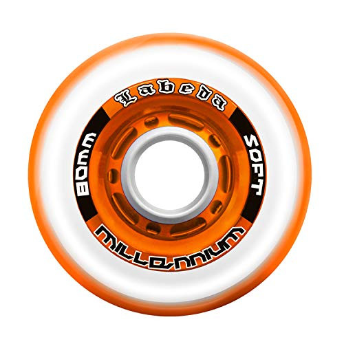 Labeda Millennium Gripper Orange Hockey Wheel 76mm Soft -Single Wheel-