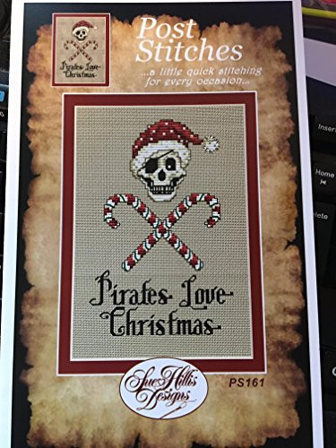 Pirates Love Christmas Cross Stitch Chart and Free Embellishment