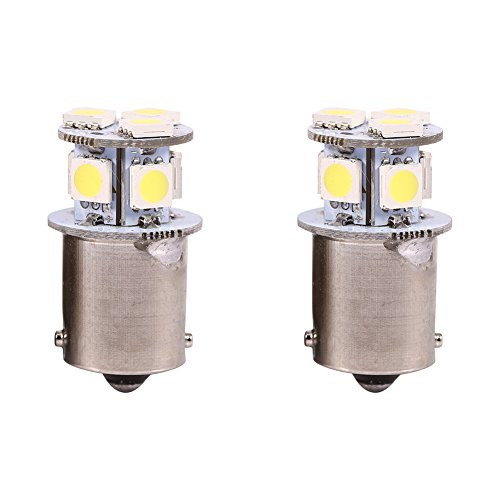 Akozon Car Brake Light Bulb 2pcs White BA15S R5W 1156 5050 8SMD LED Car Brake Lights Bulbs