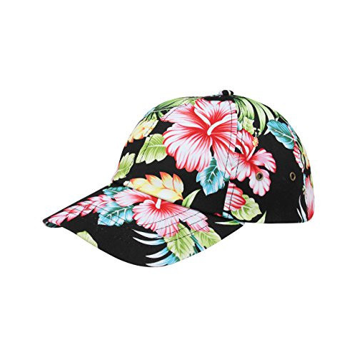 MG Unisex Low Profile -Unstructured- Floral Cap-7655G-BLACK