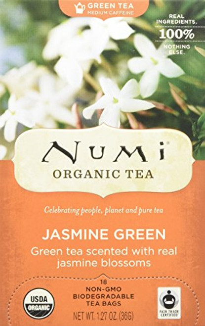 Numi Organic Tea- Jasmine Green- 18 Count Box of Tea Bags Numi Organic Tea- Jasmine Green- 18 Count Box of Tea Bags