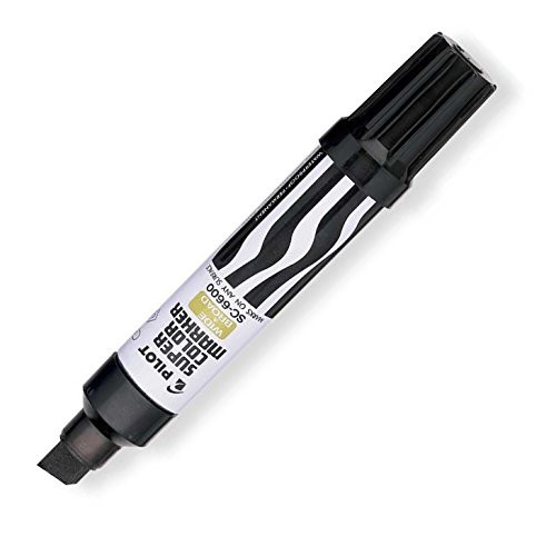 Pilot Pen Corporation of America - Jumbo Permanent Marker- Refillable- Chisel Point- Black --- Sold as 2 Packs of - 1 - / - Total of 2 Each