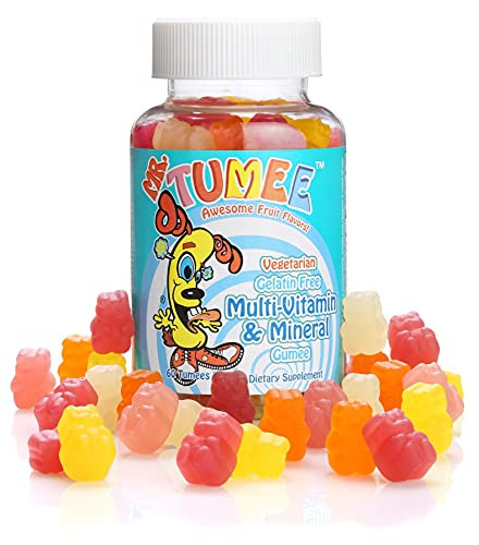 Mr. Tumee Multi-Vitamin  and  Mineral Gumee -Dietary Supplement-- Natural Grape- Lemon- Orange- Strawberry- and Cherry- 60 Count