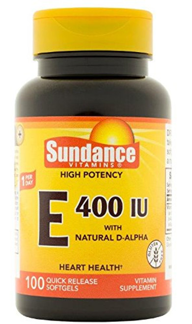 Sundance Vitamin E 400 IU with D-Alpha- 100 Count Sundance Vitamin E 400 IU with D-Alpha- 100 Count