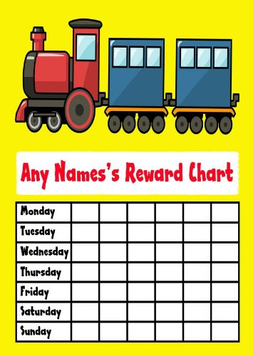 Yellow Train Star Sticker Reward Chart