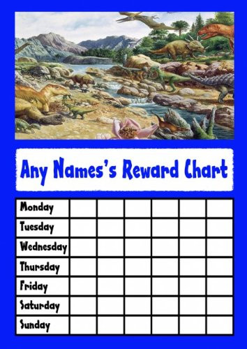 Blue Dinosaur Star Sticker Reward Chart