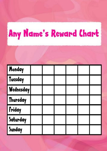 Pink Star Sticker Reward Chart