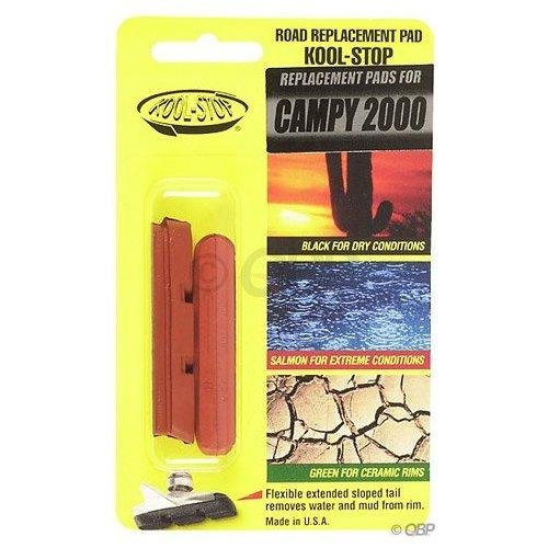 Kool Stop Bicycle Brake Pad Inserts (Campy 2000, Salmon)