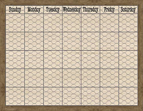Teacher Created Resources Home Sweet Classroom Chicken Wire Calendar Chart- 17inch x 22inch