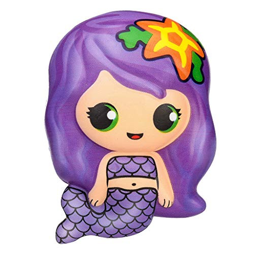 F_Gotal Squishies Slow Rising Jumbo Adorable Mermaid Toy Kawaii Squishy Toys Cream Scented Stress Relief Squeeze Toys for Kids Adult Gifts F_Gotal Squishies Slow Rising Jumbo Adorable Mermaid Toy Kawaii Squishy Toys Cream Scented Stress Relief Squeeze Toys for Kids Adult Gifts
