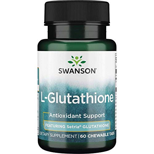 Swanson Amino Acid Supplemelts Sublingual L-Glutathione 50 Milligrams 60 Chwbls