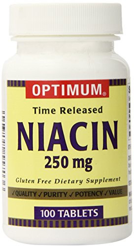 Optimum Niacin Tablets- Time Release- 250 Mg- 100 Count