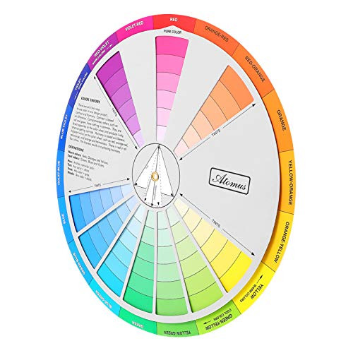 Healifty Color Wheel Paint Mixing Learning Guide Chart Color Mixed Guide Paint Mixing Learning Tool for Makeup Blending Board