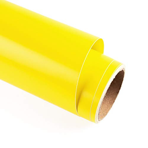 Permanent Adhesive Vinyl 12inch x 6ft- Matte Lemon Yellow Vinyl for Crafts- Cricut- Silhouette- Expressions- Cameo- Decal- Signs- Stickers