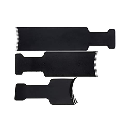 FRCOLOR Hair Coloring Board- 3pcs Balayage Highlighting Board with Teeth Professional Highlighting Paddle for Salon Home Use