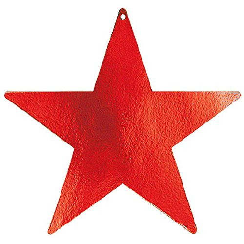 Star Cutouts | Apple Red | 9"| Pack of 5 | Party Decor