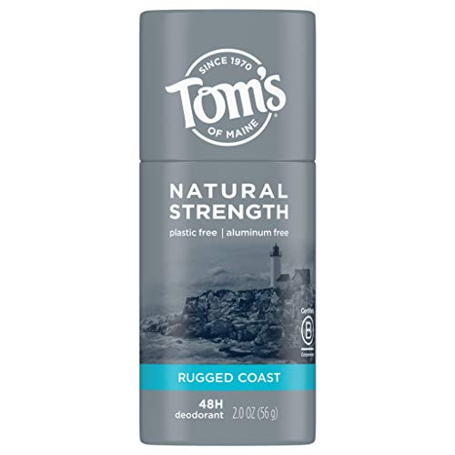 Tom's of Maine Natural Strength Plastic-Free Aluminum-Free Deodorant for Men- Rugged Coast- 2 oz.