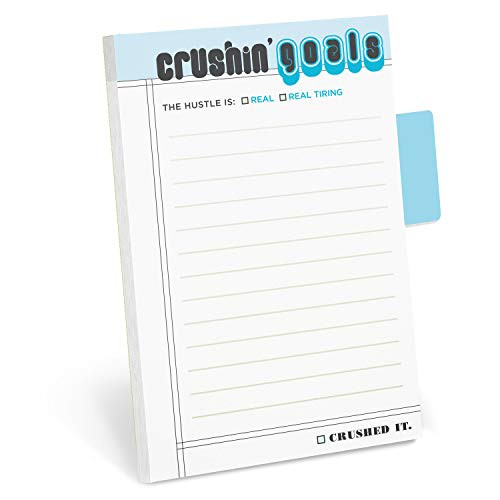 Knock Knock Crushin' Goals Sticky Notes/Sticky Tabs Note Pad