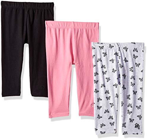 Limited Too Baby Girl's 3 Pack Knit Leggings Pants- Butterfly Multi Color- 24M