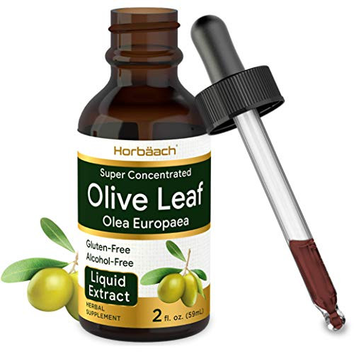 Olive Leaf Extract Liquid | 2 fl oz | Super Strength | Alcohol Free- Vegetarian- Non-GMO- Gluten Free | by Horbaach Olive Leaf Extract Liquid | 2 fl oz | Super Strength | Alcohol Free- Vegetarian- Non-GMO- Gluten Free | by Horbaach
