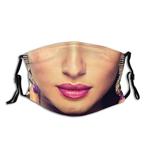 Black face mask- purple lip face mask- windproof and dustproof balaclava- washable and reusable sexy woman face mask.