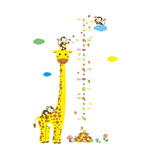 Vosarea Kids Giraffe Height Measure Wall Stickers Growth Chart Wall Decal Chart Ruler Decoration