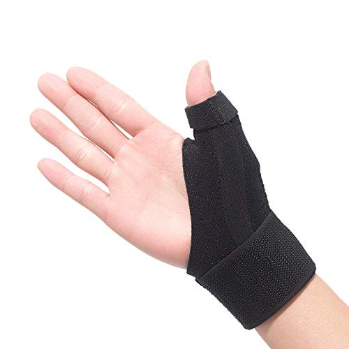 Reversible Thumb and Wrist Stabilizer for BlackBerry Thumb- Trigger Finger- Pain Relief- Arthritis- Tendonitis- Sprained and Carpal Tunnel Supporting- Lightweight and Breathable