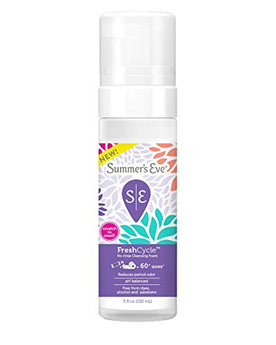 Summer's Eve FreshCycle No-Rinse Cleansing Foam | Reduces Period Odor | 5 oz