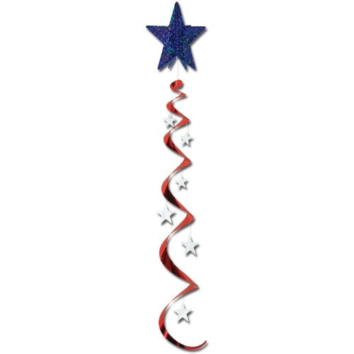 Jumbo Star Whirl -red- white- blue- Party Accessory  -1 count- -1/Pkg-