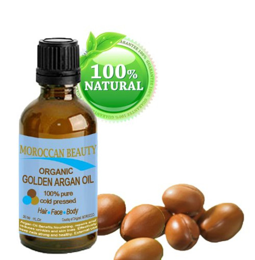 Moroccan Beauty Golden Argan Oil- 100 percent Pure/Natural- Certified Organic- for Face- Hair- Nails and Body. 1 oz-30 Ml Moroccan Beauty Golden Argan Oil- 100 percent Pure/Natural- Certified Organic- for Face- Hair- Nails and Body. 1 oz-30 Ml