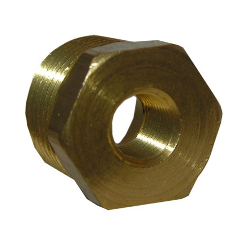 LASCO 17-9247 1/2-Inch Male Pipe Thread by 1/8-Inch Female Pipe Thread Brass Hex Bushing