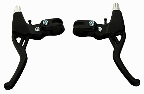 BicycleStore® 1 Pair Universal Aluminum Alloy Bicycle Brake Handle Mountain Road Bike Brake Lever Diameter 22mm(Black)