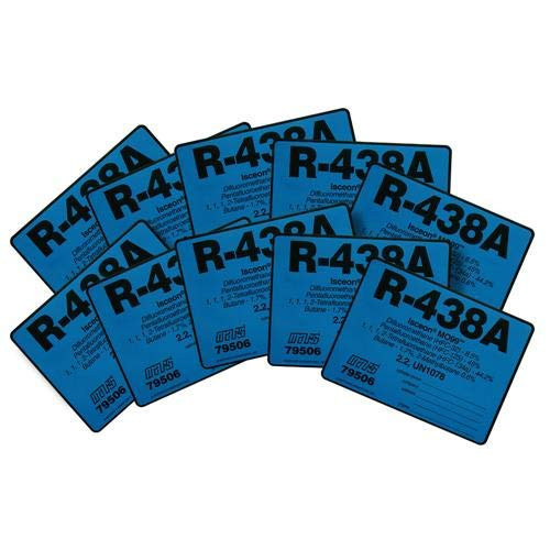 R-438A / R438A HVAC/R Labels  79506 Color Coded Refrigerant ID -10- Labels