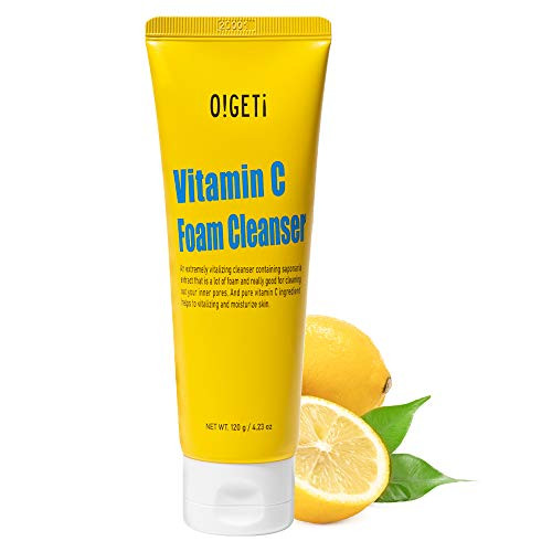 OGETi Vitamin C Foam Cleanser  120g/4.23 Oz Foaming Facial Cleanser- Perfect Pore Cleansing Foam with Vitamin C  and  Vita 12 Complex- Face Wash for Dry  and  Sensitive Skin- Sebum Reducing- Moisture Control  and  Minimizing Pores- Korean Skin Care OGETi Vitamin C Foam Cleanser  120g/4.23 Oz Foaming Facial Cleanser- Perfect Pore Cleansing Foam with Vitamin C  and  Vita 12 Complex- Face Wash for Dry  and  Sensitive Skin- Sebum Reducing- Moisture Control  and  Minimizing Pores- Korean Skin Care