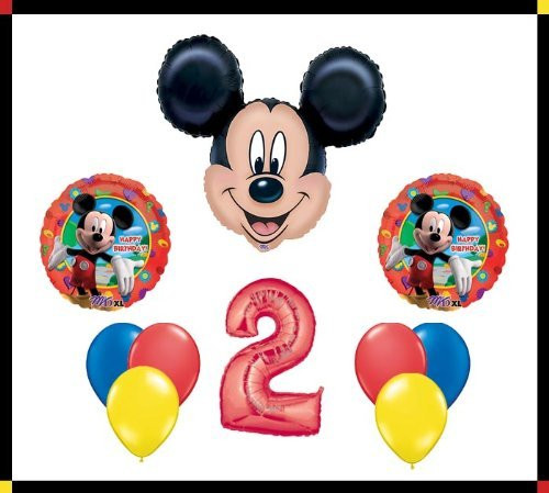 Anagram Disney Mickey Mouse Clubhouse 2 Happy Birthday Balloon Set Party Decoration by AMZKIT743