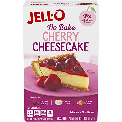 Jell-O No Bake Cherry Cheesecake Dessert Kit -17.8 oz Box-
