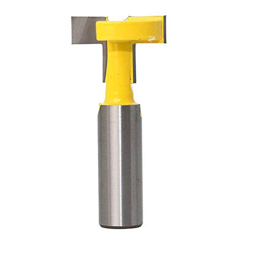 Eyech 1/2 Inch Shank T Slot Router Bit Set T Track Router Bit Set Slotting Cutter Woodworking Tool