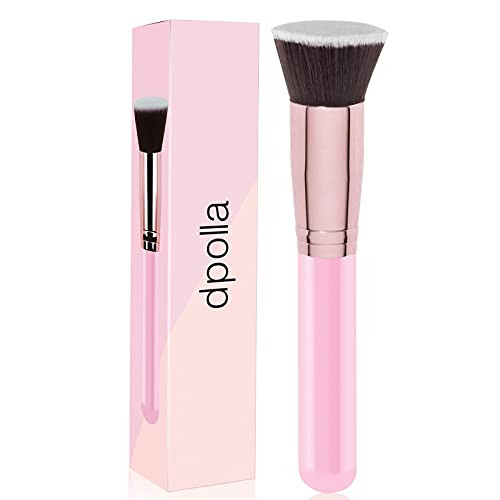 Foundation Brush Flat Top Kabuki Brush-DPOLLA Premium Makeup Brush Perfect for Liquid Makeup-Cream or Flawless Powder Cosmetics-Buffing-Stippling-Concealer Foundation Brush Flat Top Kabuki Brush-DPOLLA Premium Makeup Brush Perfect for Liquid Makeup-Cream or Flawless Powder Cosmetics-Buffing-Stippling-Concealer