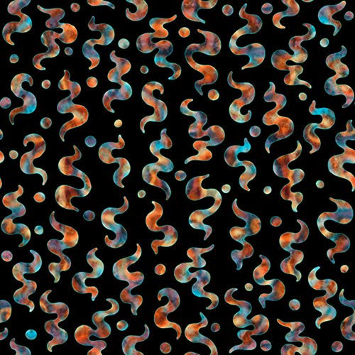 QT Fabrics Dan Morris Cafe All Day Swirl Black Fabric by the Yard