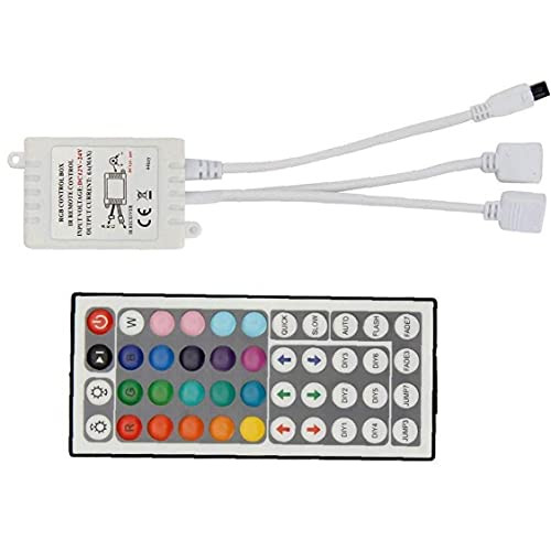 fregthf Led Lights Remote LED Light Controller Adapter 44 Keys LED Lights RGB Remote Control Box for RGB LED Light Strip