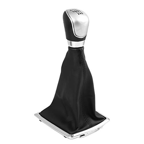 X AUTOHAUX 6-Speed Manual Gear Shift Knob Car Vehicle Stick Shifter Knobs W/Cover Interior for Ford Focus