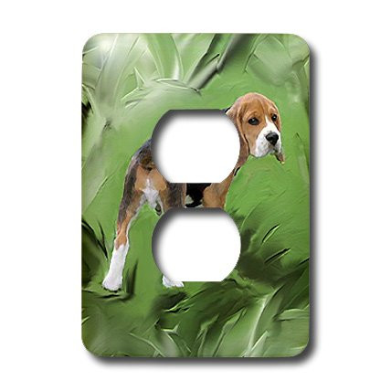 3dRose lsp_3978_6"Beagle Puppy" 2 Plug Outlet Cover