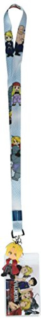 Fullmetal Alchemist: Edward, Alphonse, Winry Group Lanyard with Badge ID Holder and PVC Edward Elric Charm Fullmetal Alchemist: Edward, Alphonse, Winry Group Lanyard with Badge ID Holder and PVC Edward Elric Charm