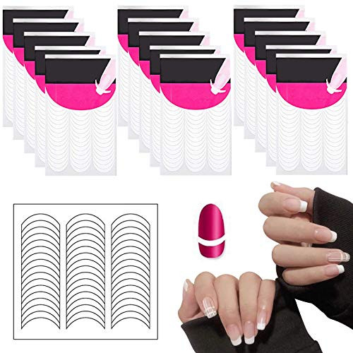 1200 Pieces French Manicure Nail Art Stickers Self-Adhesive Moon Shape French Manicure Nail- French Manicure Kit Nail Stickers for Nail Art- French Manicure Kit French Tip Stickers DIY Tools-25 Pcs- 1200 Pieces French Manicure Nail Art Stickers Self-Adhesive Moon Shape French Manicure Nail- French Manicure Kit Nail Stickers for Nail Art- French Manicure Kit French Tip Stickers DIY Tools-25 Pcs-