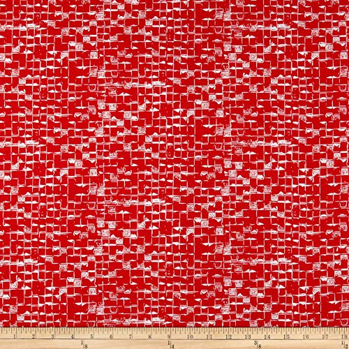 Windham Fabrics Homeward Hearth Ruby Red Fabric Fabric by the Yard