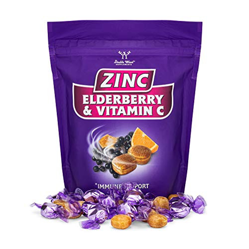 Zinc Lozenges -with Vitamin C and Sambucus Elderberry- Immune Support Lozenge - 60 Count -Real Throat Drop Type Lozenges- by Double Wood Supplements Zinc Lozenges -with Vitamin C and Sambucus Elderberry- Immune Support Lozenge - 60 Count -Real Throat Drop Type Lozenges- by Double Wood Supplements